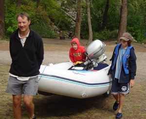 using launching wheels to move boat around campground